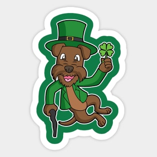 Irish Terrier Dog St Patrick's Day Lucky Heel Click Sticker